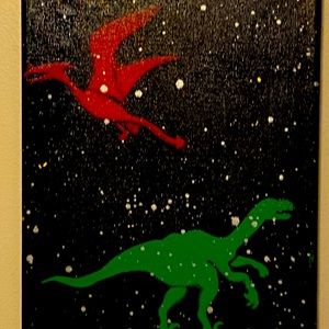 Dinosaur canvas painting